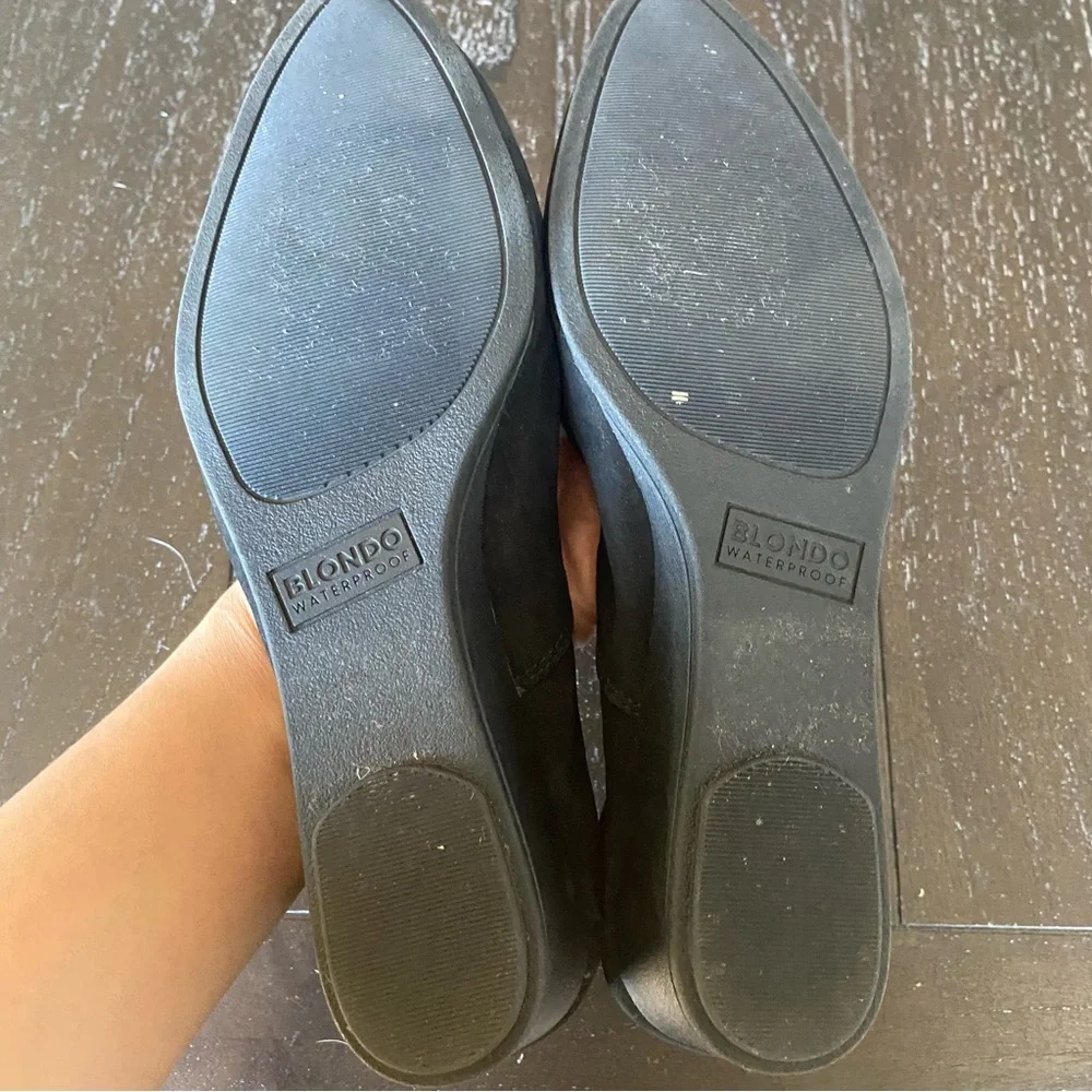 Blondo Waterproof Black Suede Wedge‎ Etta Pumps Size 8